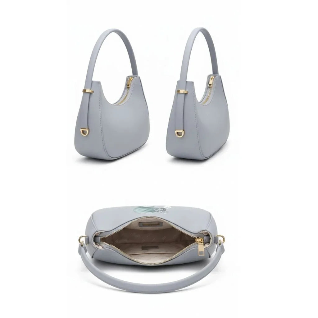 Serene Crescent Hobo Bag