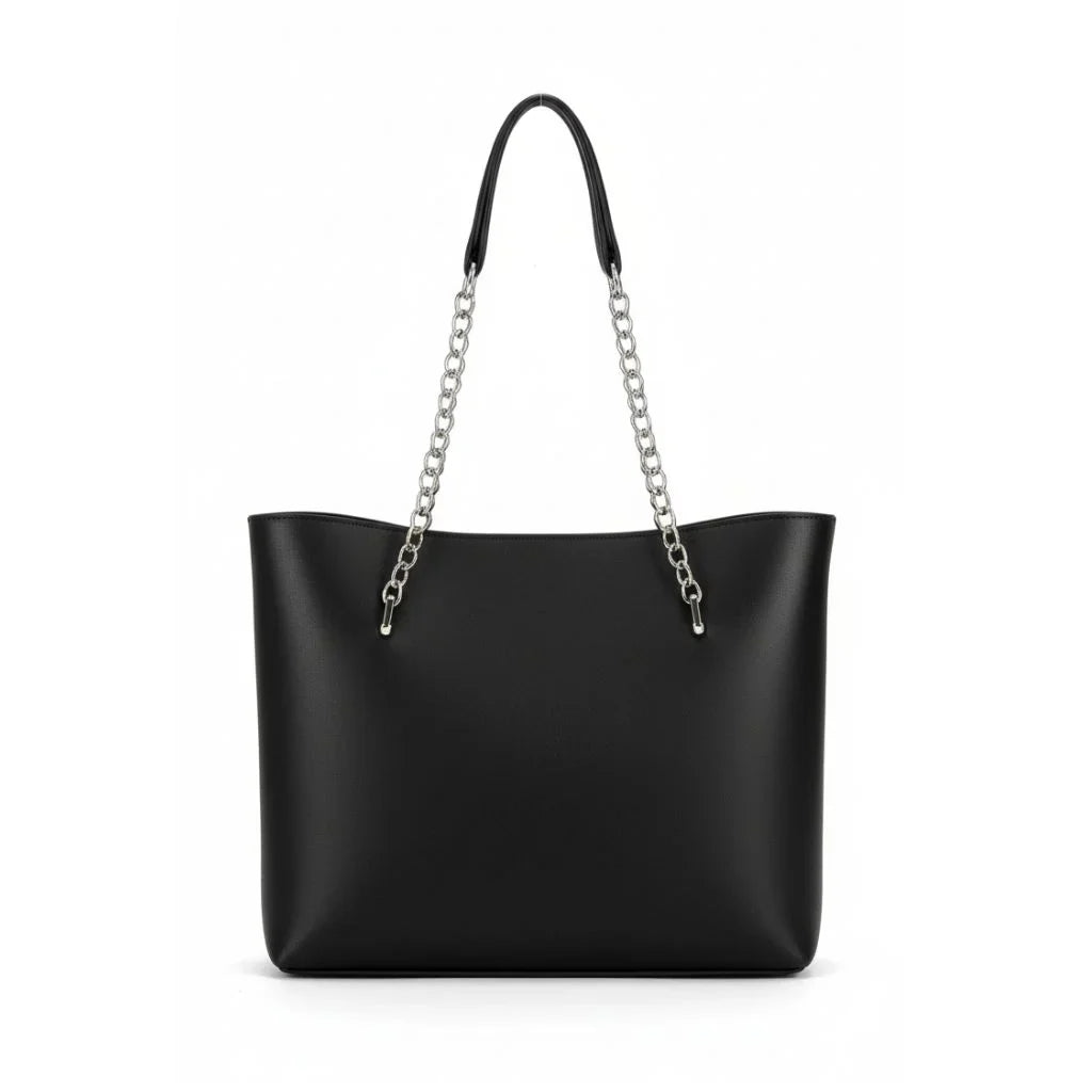 Noir Chain Luxe Tote