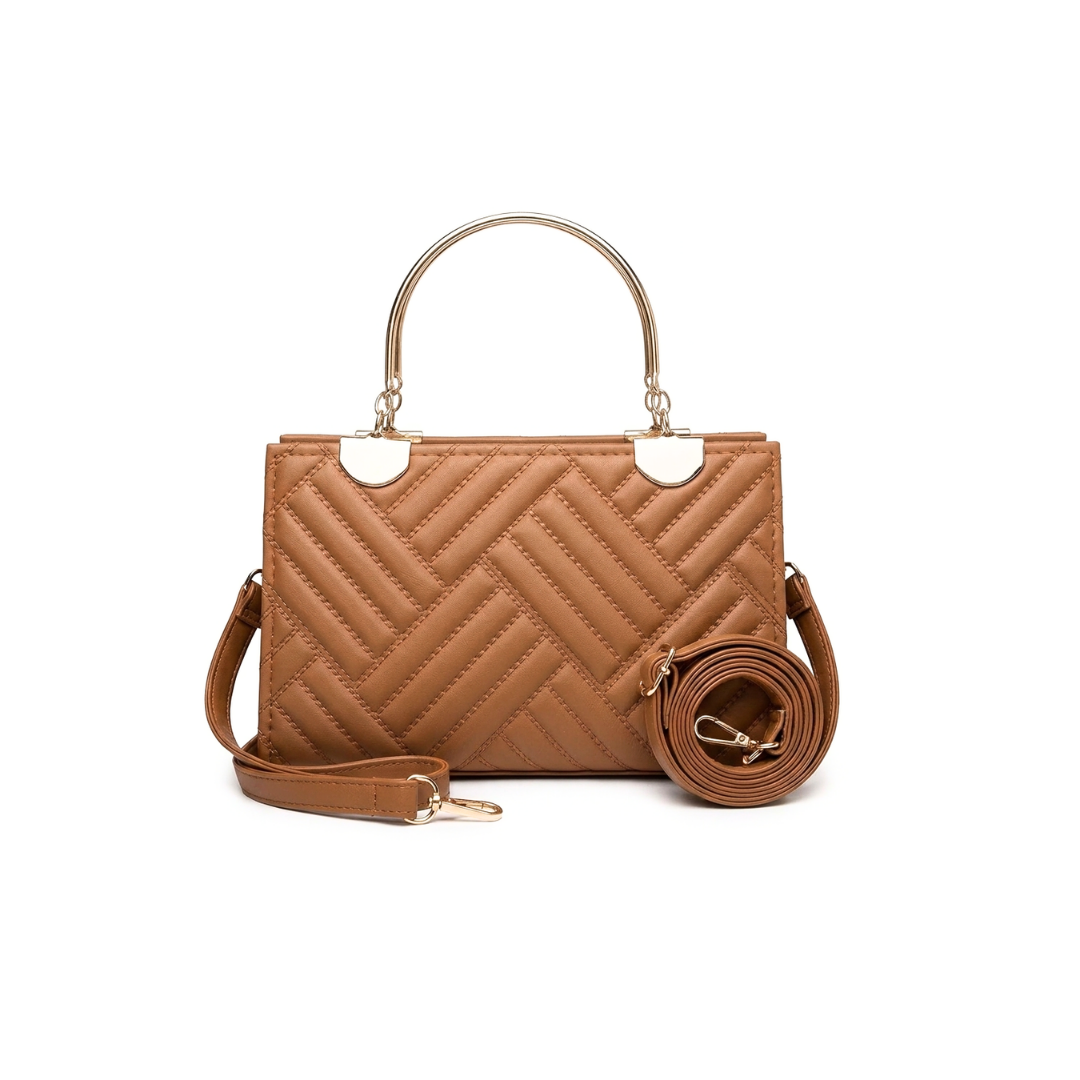 Royale Chevron Quilted Satchel Bag