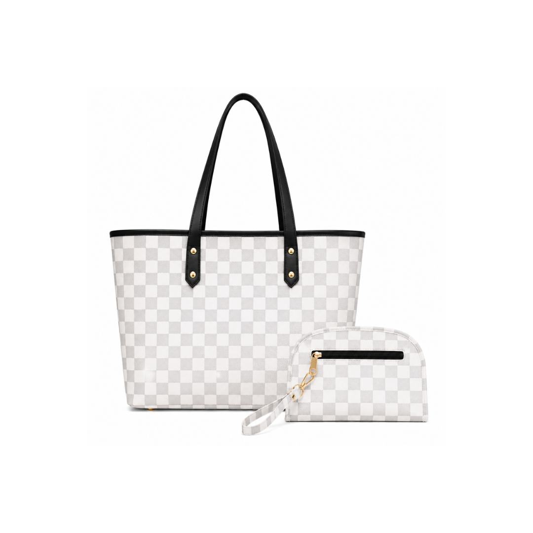 Classic Everyday Tote Bag with Removable Wristlet Pouch