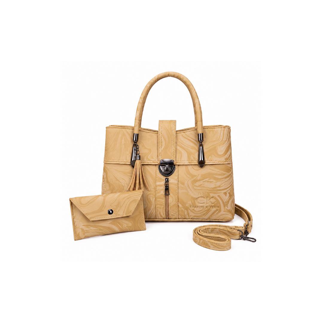 Luxury Vegan Leather Tote with Matching Wallet