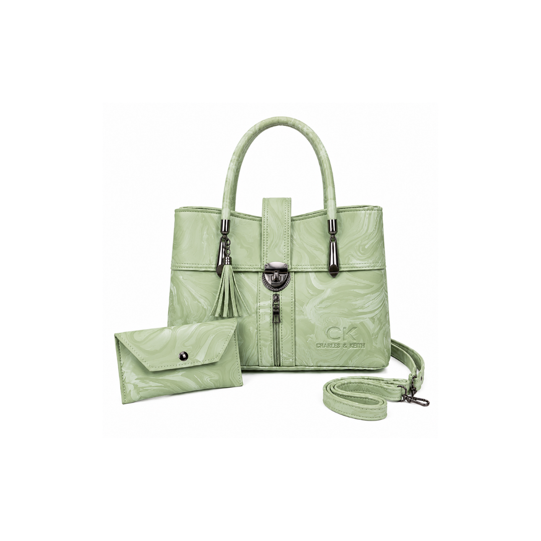 Luxury Vegan Leather Tote with Matching Wallet