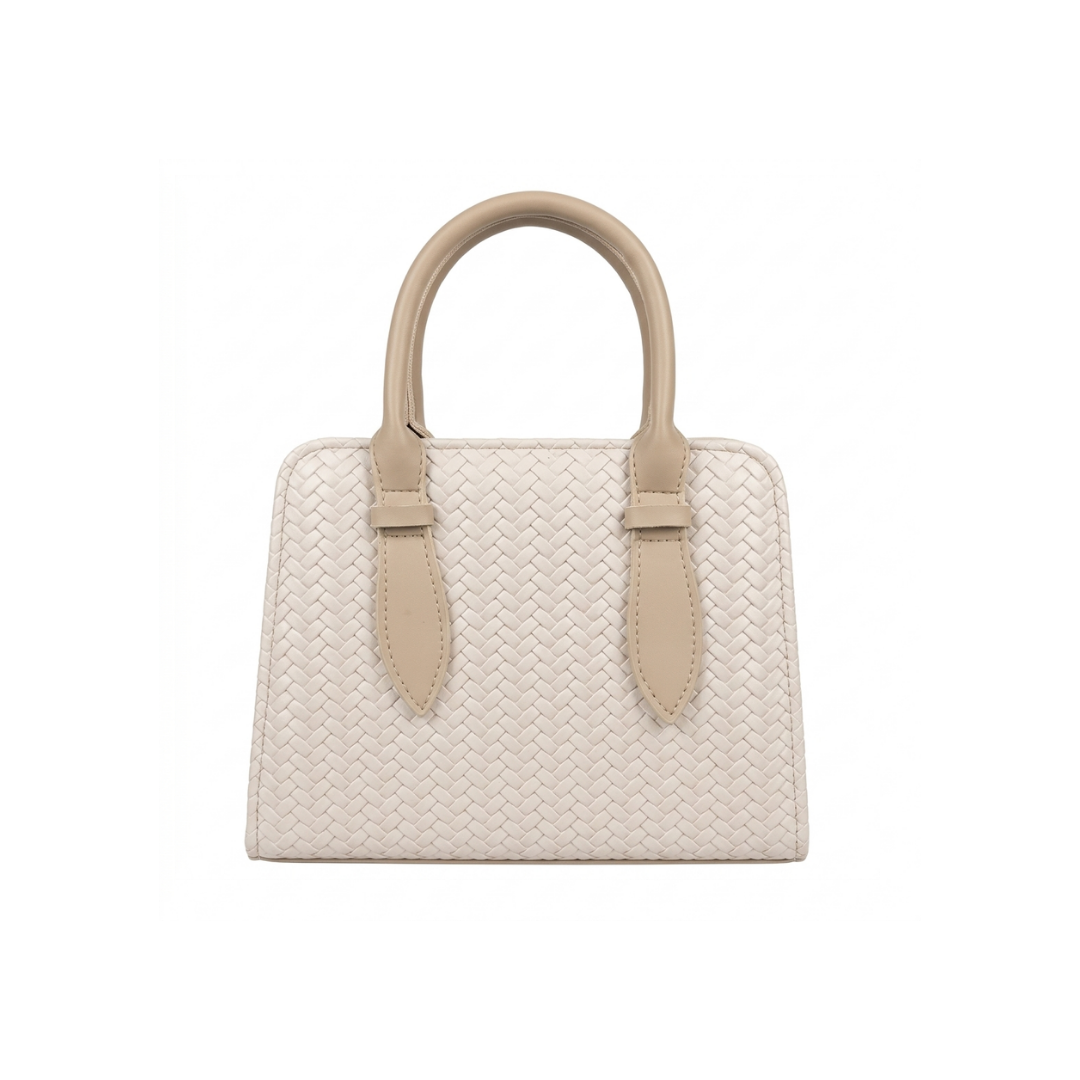 Woven Texture Structured Satchel Bag