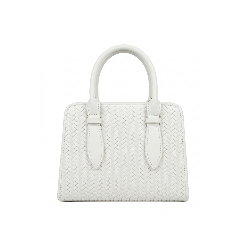 Woven Texture Structured Satchel Bag