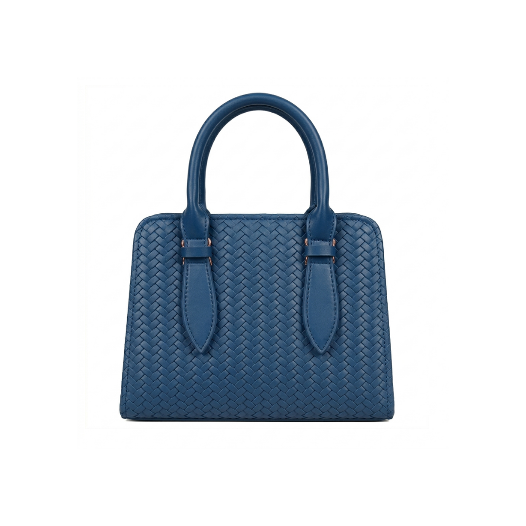 Woven Texture Structured Satchel Bag