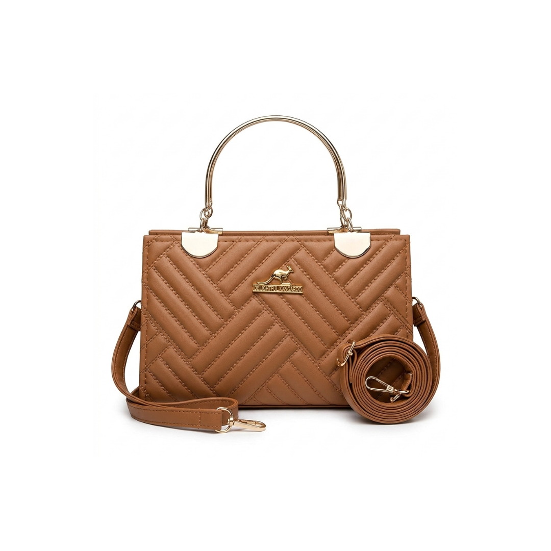 Royale Chevron Quilted Satchel Bag