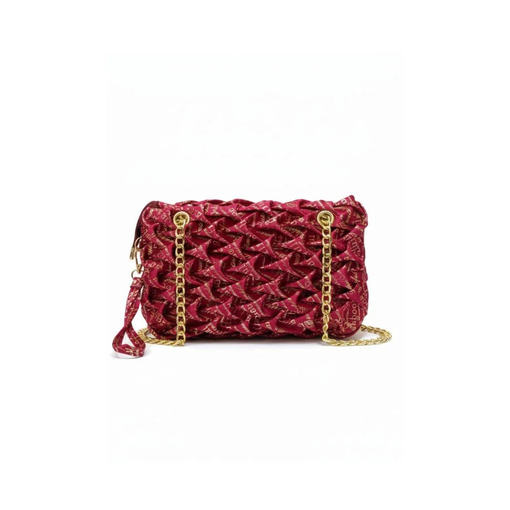 Luxe Weave Chain Clutch