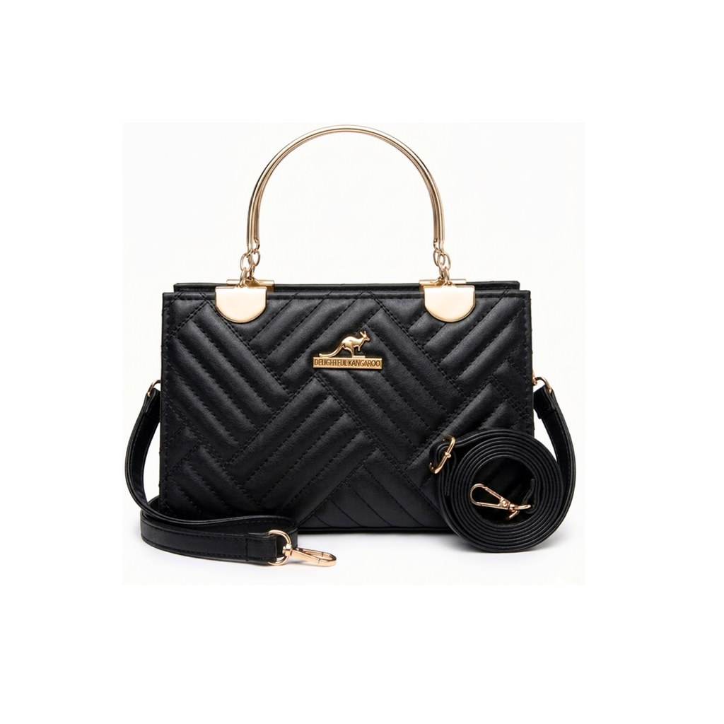 Royale Chevron Quilted Satchel Bag