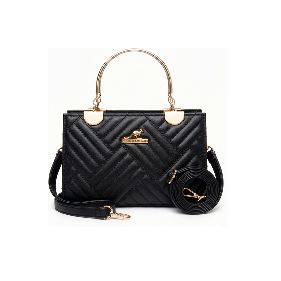 Royale Chevron Quilted Satchel Bag