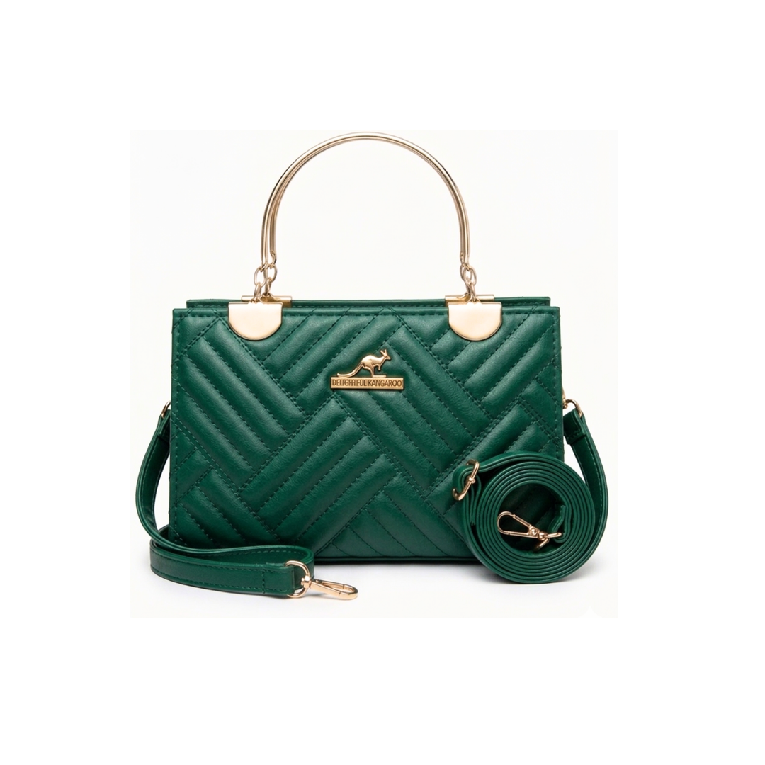 Royale Chevron Quilted Satchel Bag