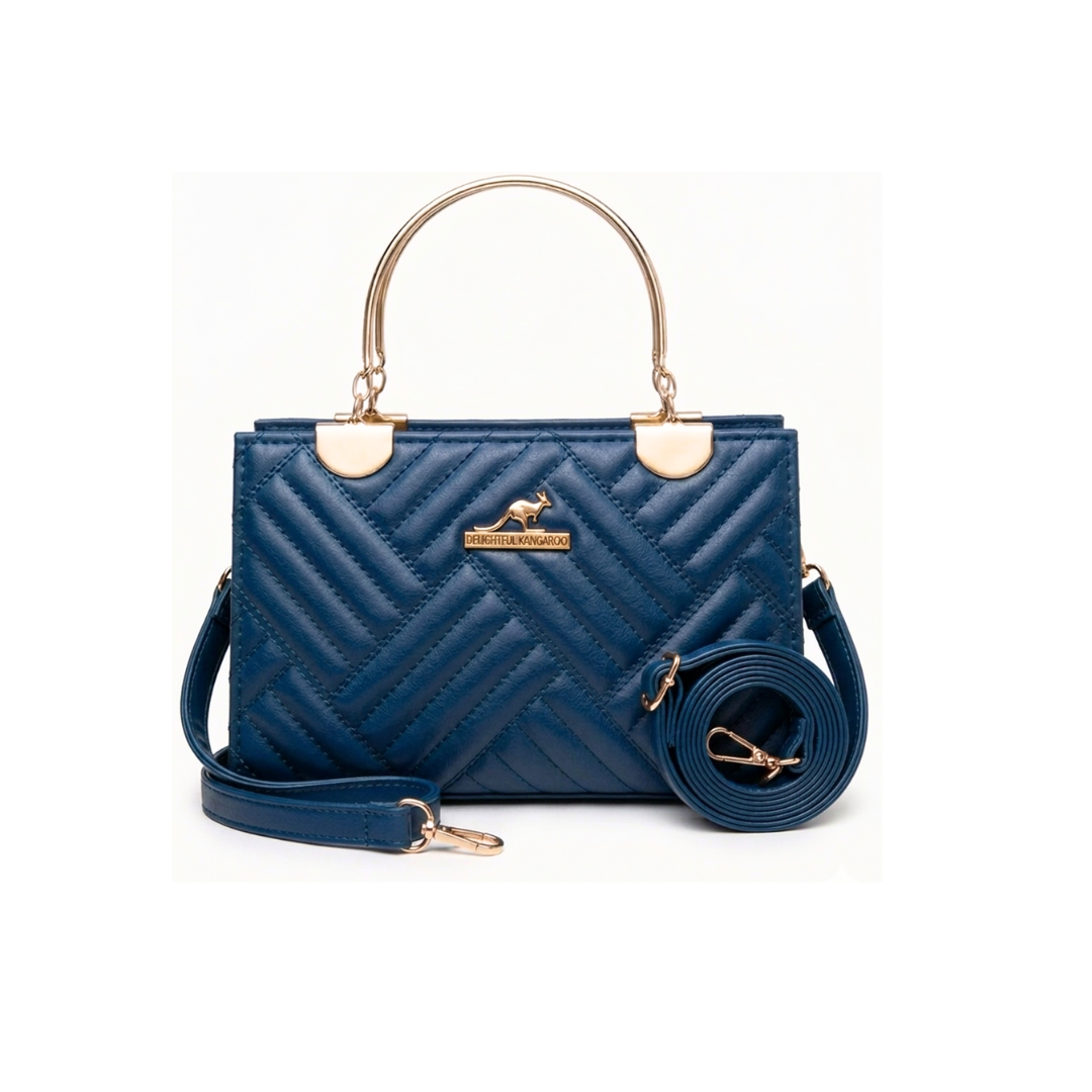 Royale Chevron Quilted Satchel Bag