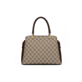 Classic Patterned Trapeze Satchel Bag