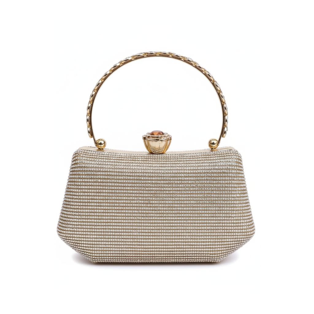 Crystal Handle Evening Clutch