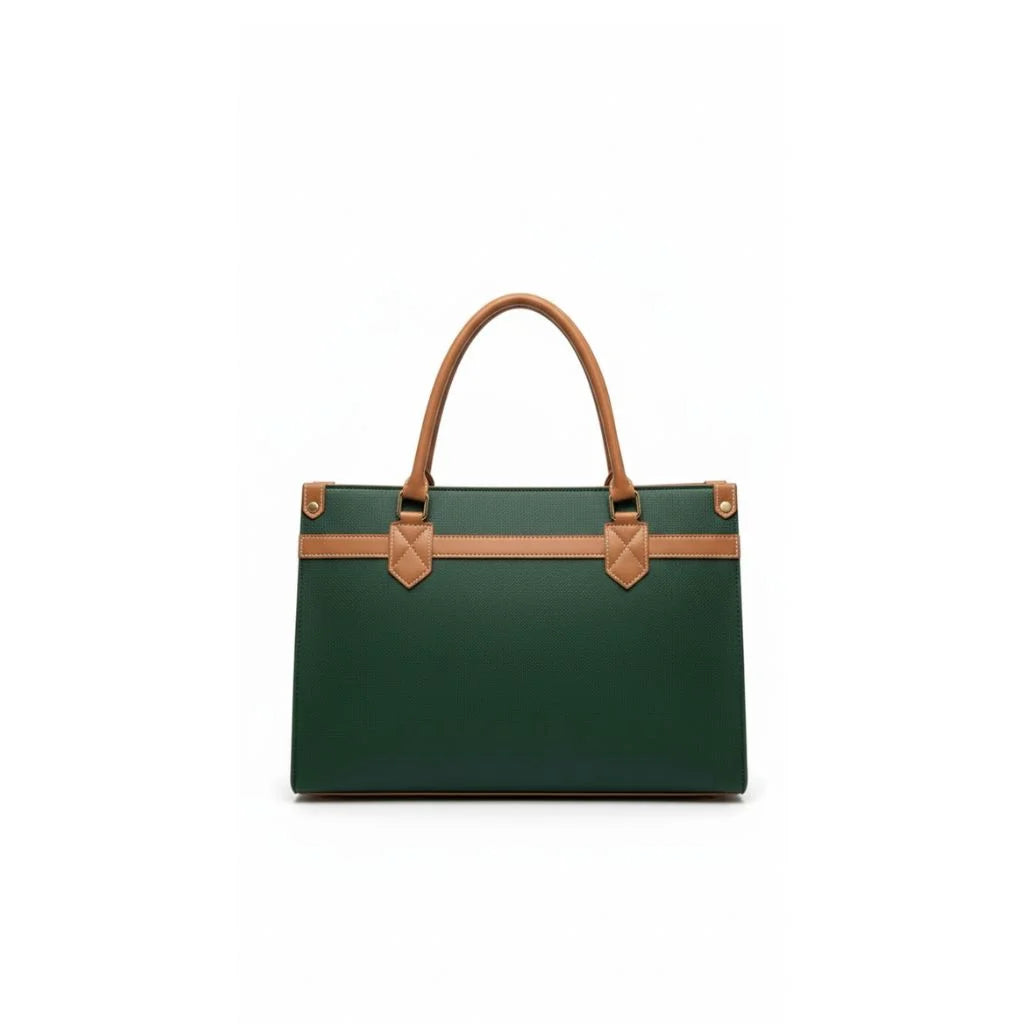 Structured Top-Handle Satchel Handbag