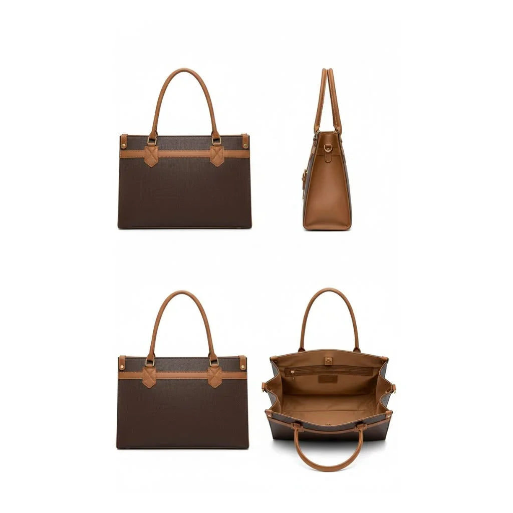 Structured Top-Handle Satchel Handbag