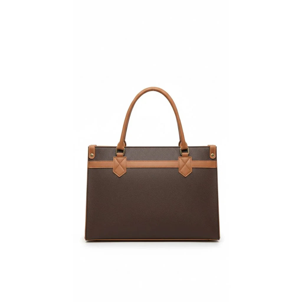 Structured Top-Handle Satchel Handbag