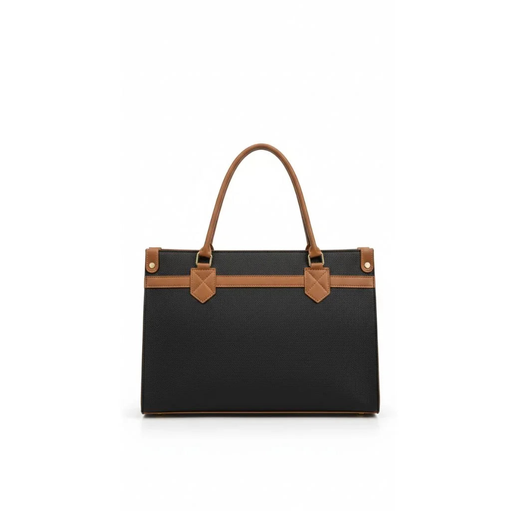 Structured Top-Handle Satchel Handbag