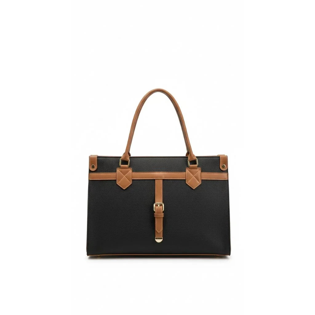 Structured Top-Handle Satchel Handbag