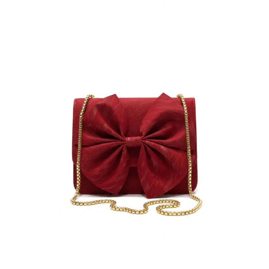 Pearl Bow Luxe Clutch