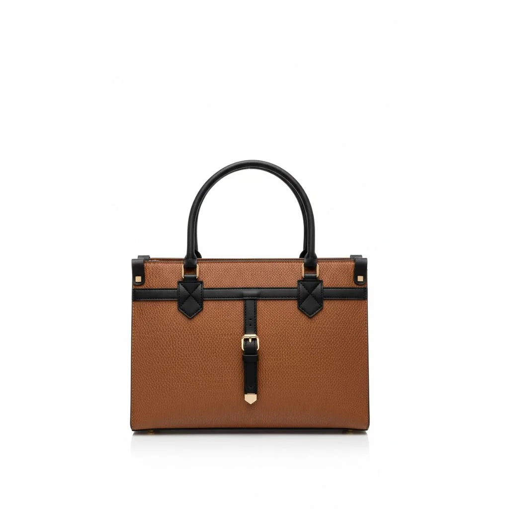 Structured Top-Handle Satchel Handbag