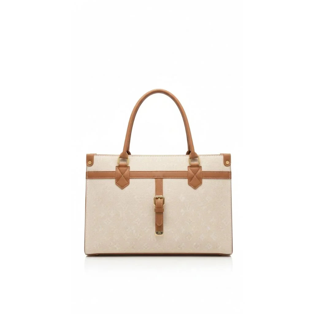Structured Top-Handle Satchel Handbag