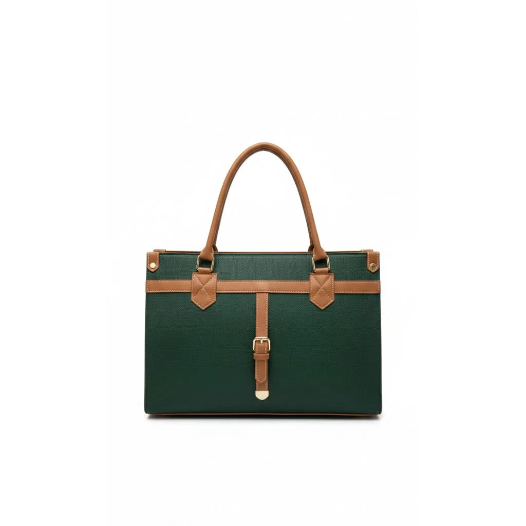 Structured Top-Handle Satchel Handbag