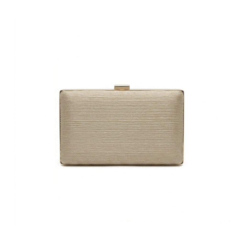 Luxe Pleated Satin Box Clutch