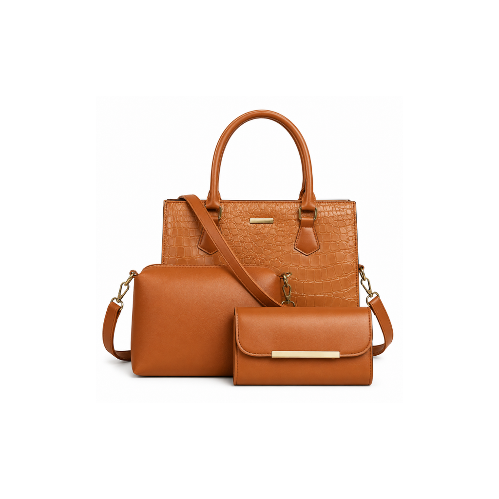 Classic Tote Handbag with Matching Crossbody & Wallet