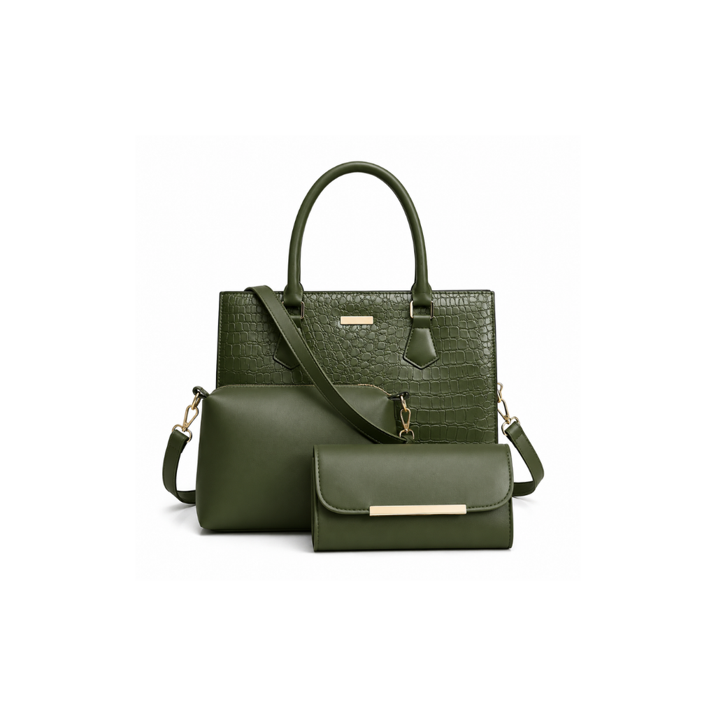 Classic Tote Handbag with Matching Crossbody & Wallet