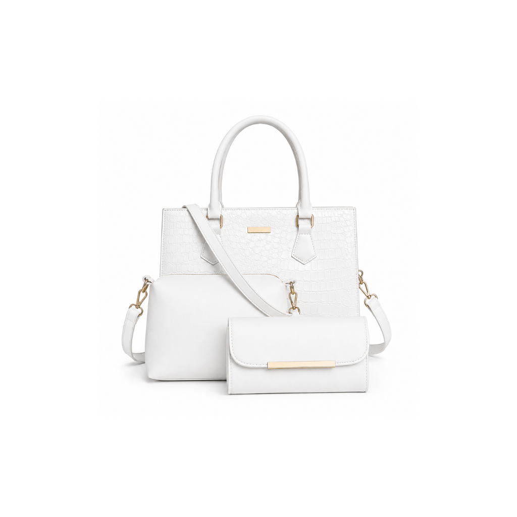 Classic Tote Handbag with Matching Crossbody & Wallet