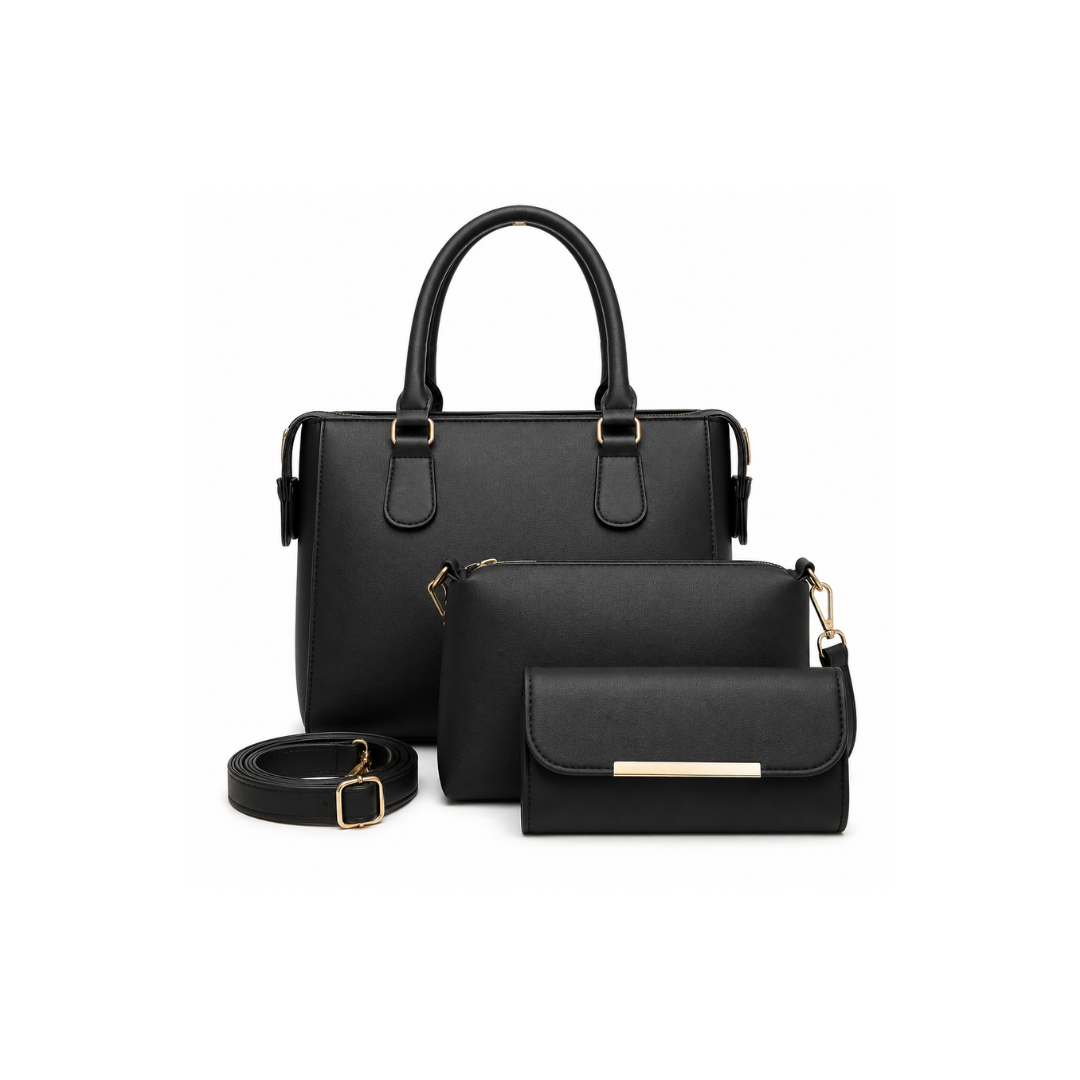 Classic Satchel Handbag with Matching Crossbody & Wallet.