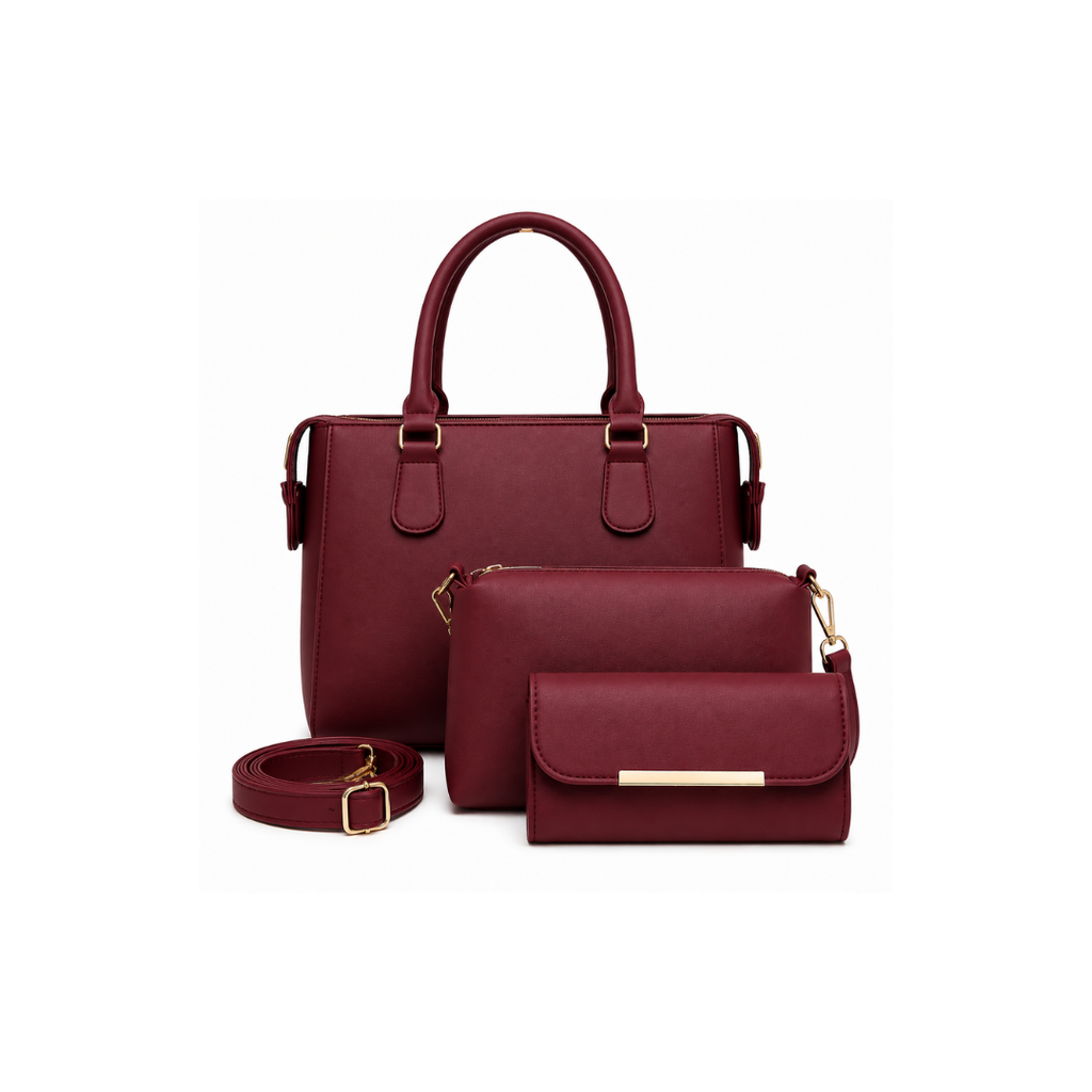 Classic Satchel Handbag with Matching Crossbody & Wallet.