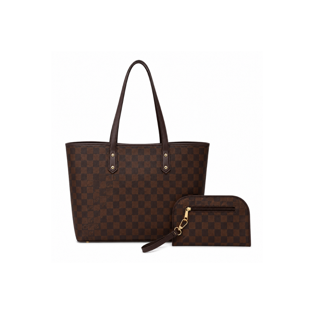 Classic Everyday Tote Bag with Removable Wristlet Pouch