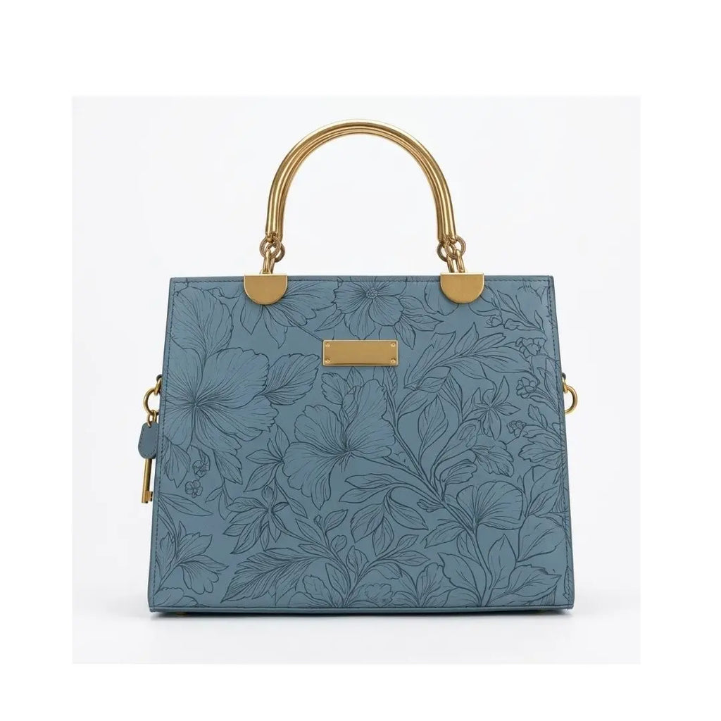 Elegant Embossed Top-Handle Handbag