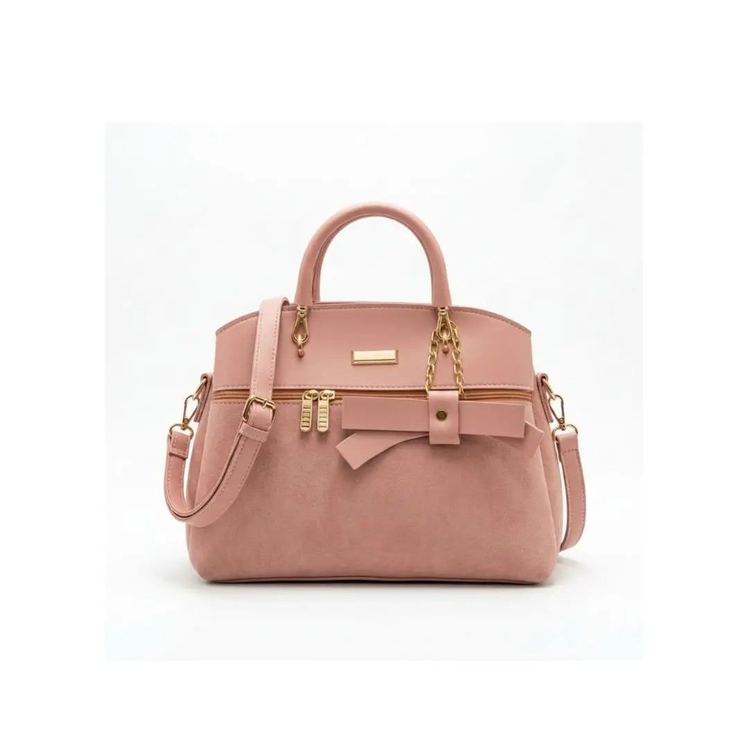 Noir Bow Accent Satchel