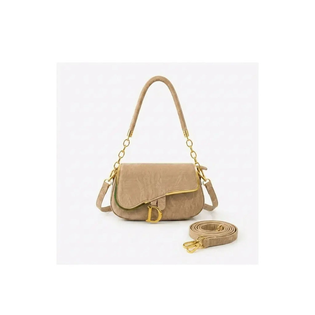 Crescent Shoulder Bag with Chain Strap