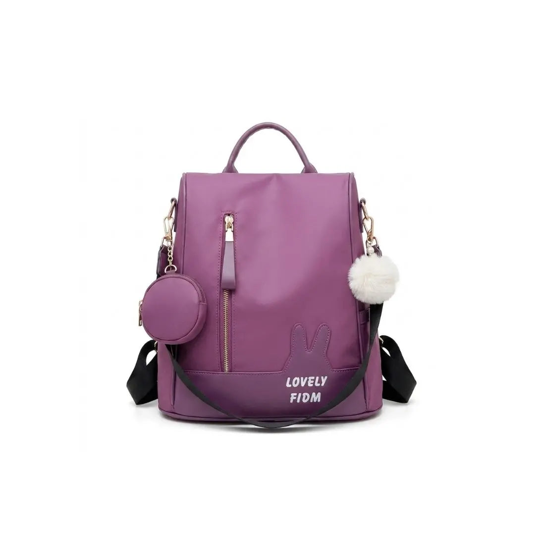 LuxeVibe Mini Backpack with Charm Set