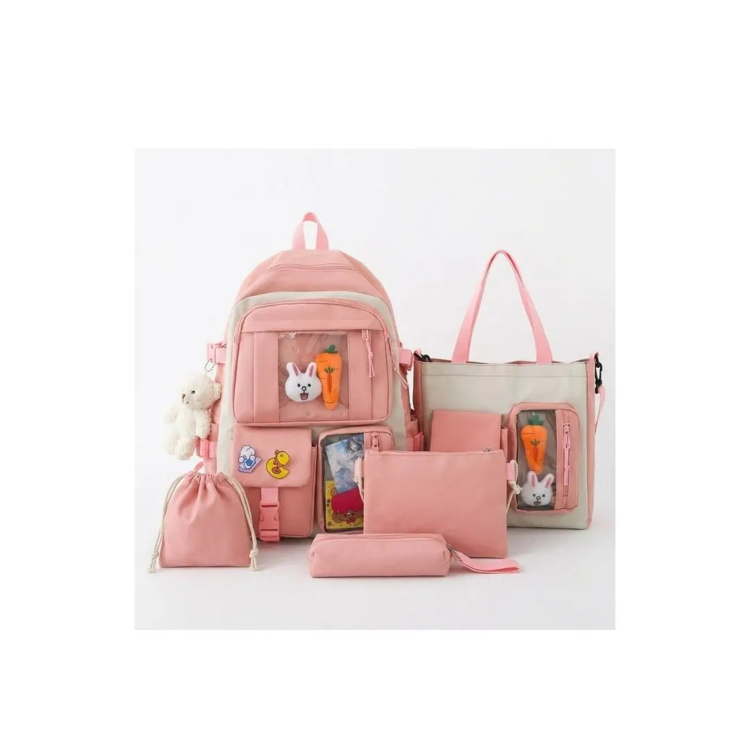 Luna Bloom 5-Piece Travel & School Backpack Set