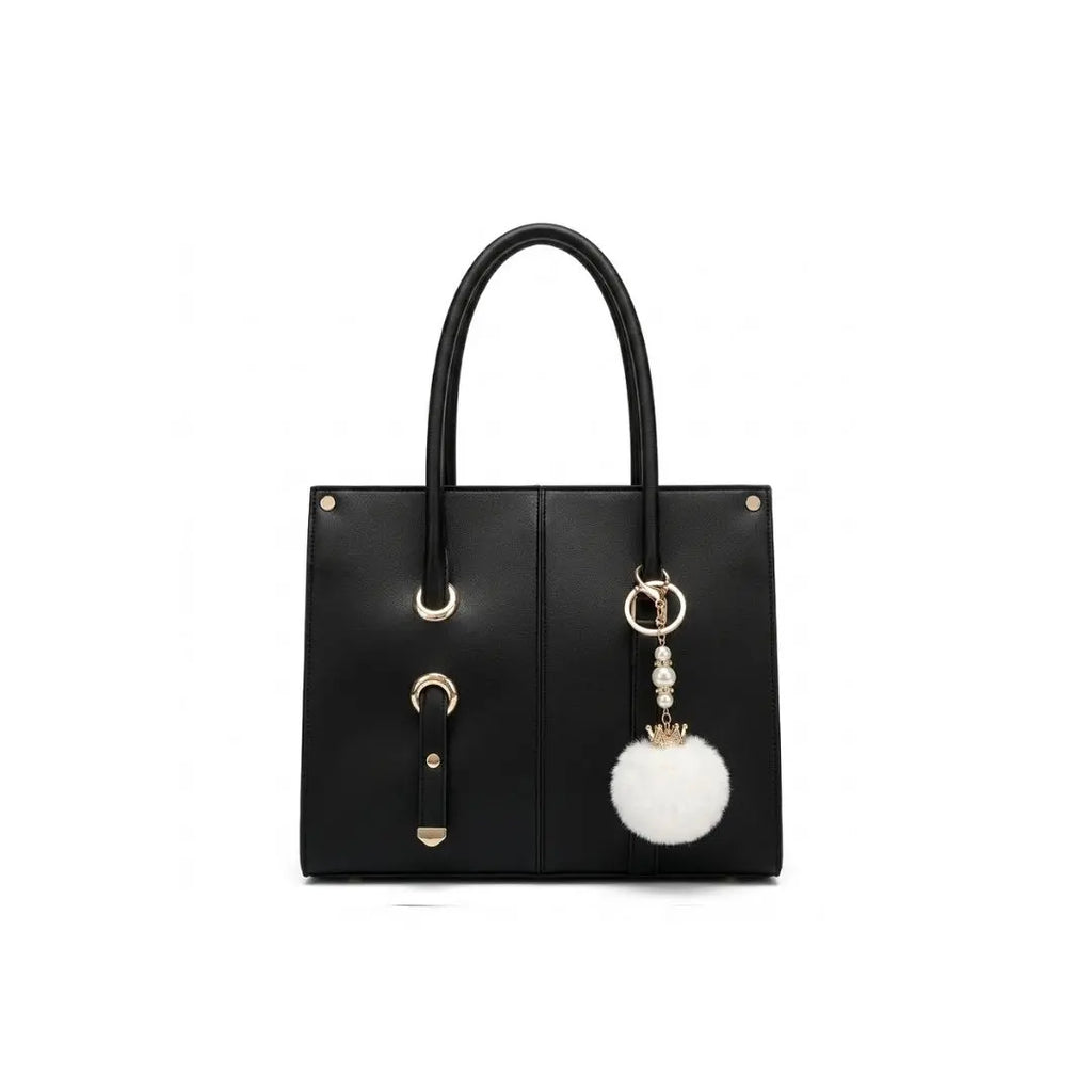 Noir Luxe Charm Tote