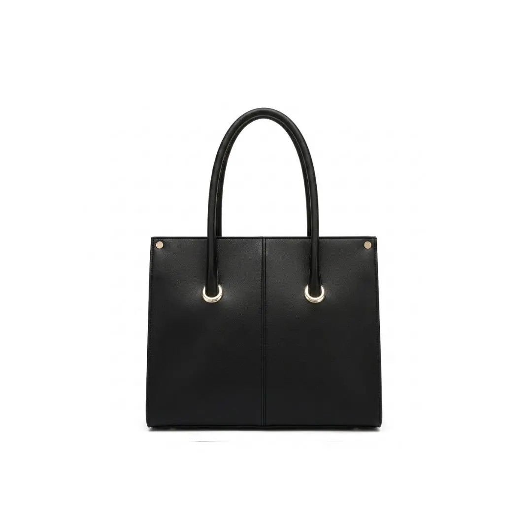 Noir Luxe Charm Tote