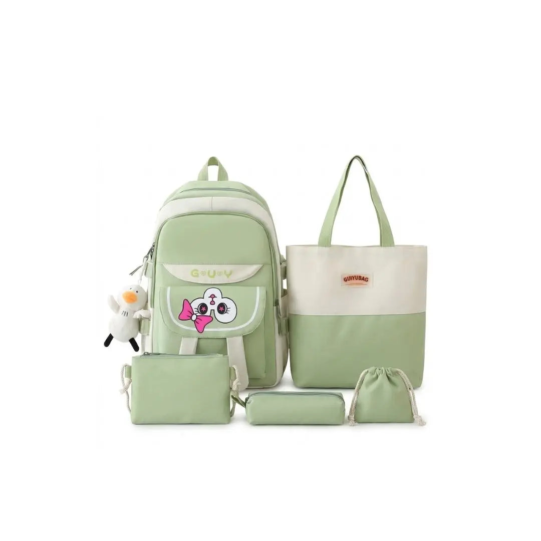 Noir Bloom 5-Piece Urban Backpack & Tote Set