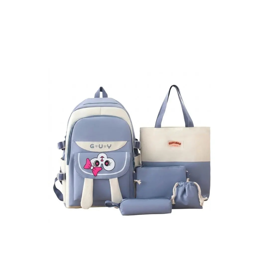Noir Bloom 5-Piece Urban Backpack & Tote Set