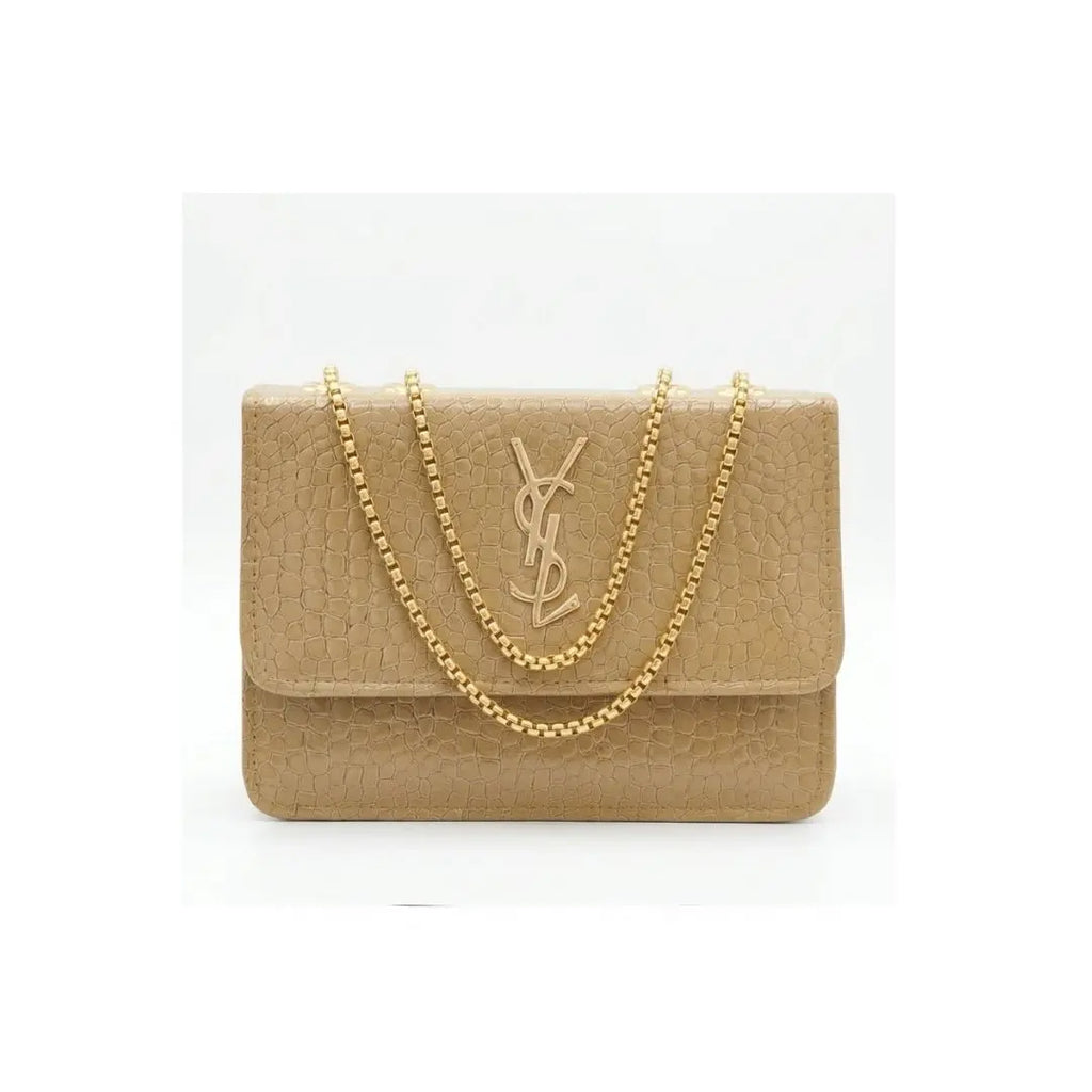 Desert Luxe Croc Chain Flap Bag