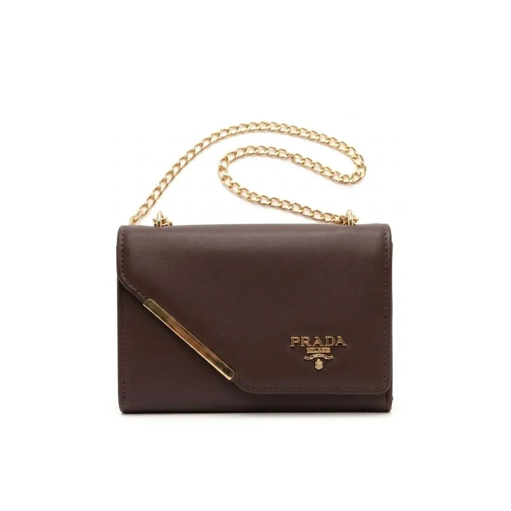 Sleek Chain Flap Crossbody