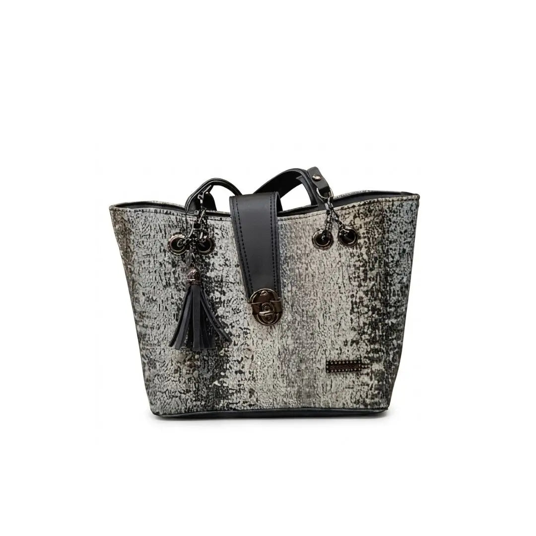 Rose Elegance Structured Tote Handbag