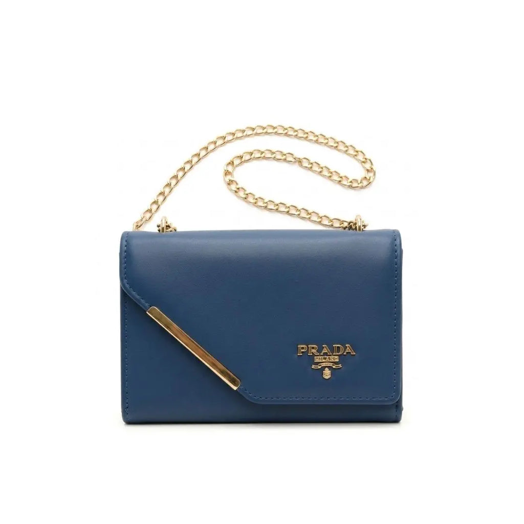 Sleek Chain Flap Crossbody