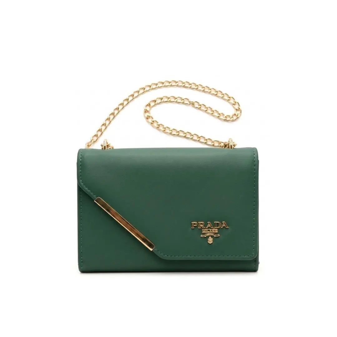 Sleek Chain Flap Crossbody