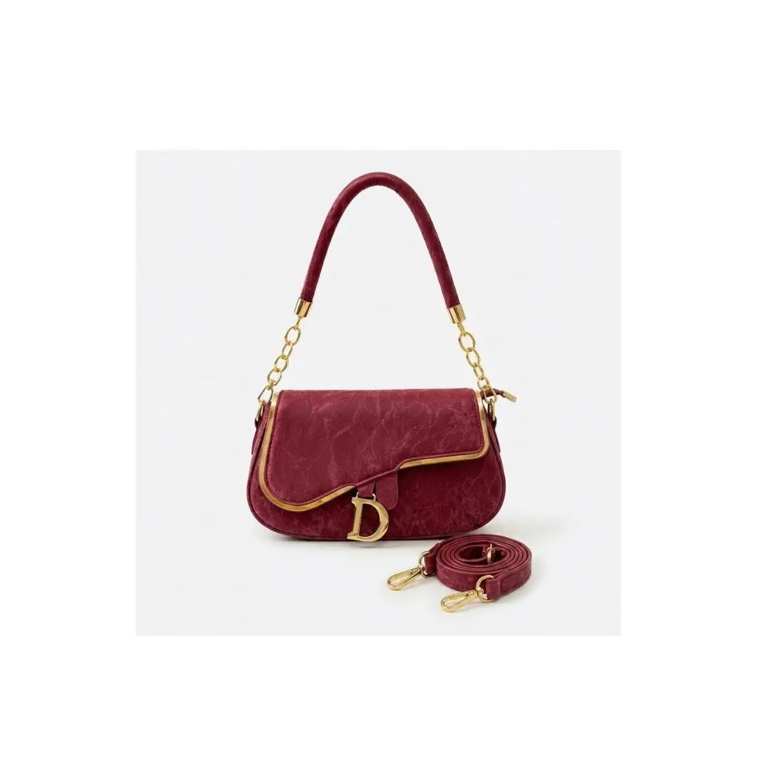 Crescent Shoulder Bag with Chain Strap