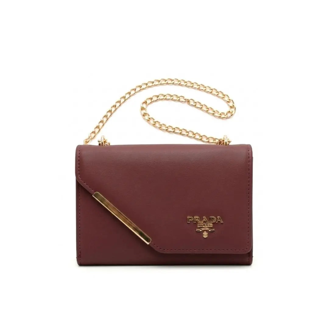 Sleek Chain Flap Crossbody