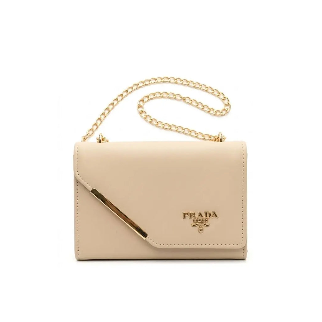 Sleek Chain Flap Crossbody